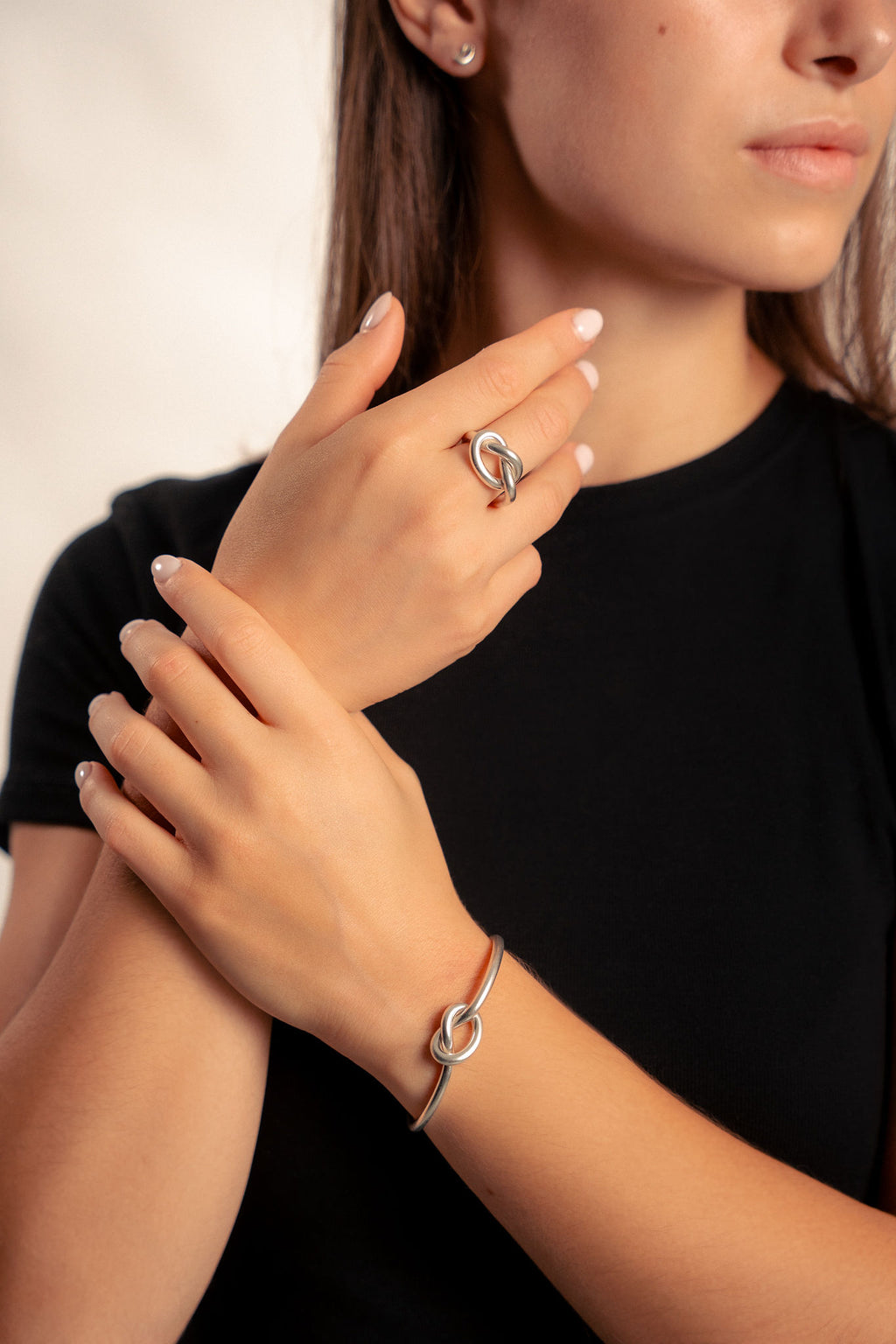 Bold knot bracelet, 925 silver, handmade, iGi jewelry---
Bold knot ring, 925 silver, handmade, iGi jewelry