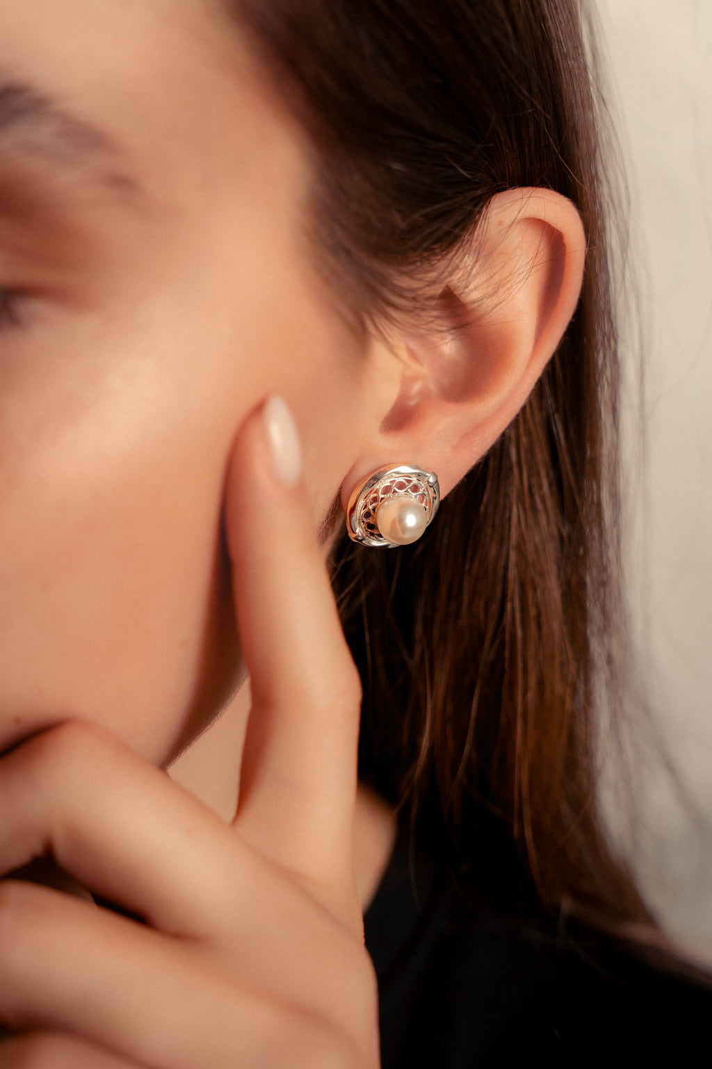 Swallow nest earrings, 925 silver, handmade, iGi jewelry