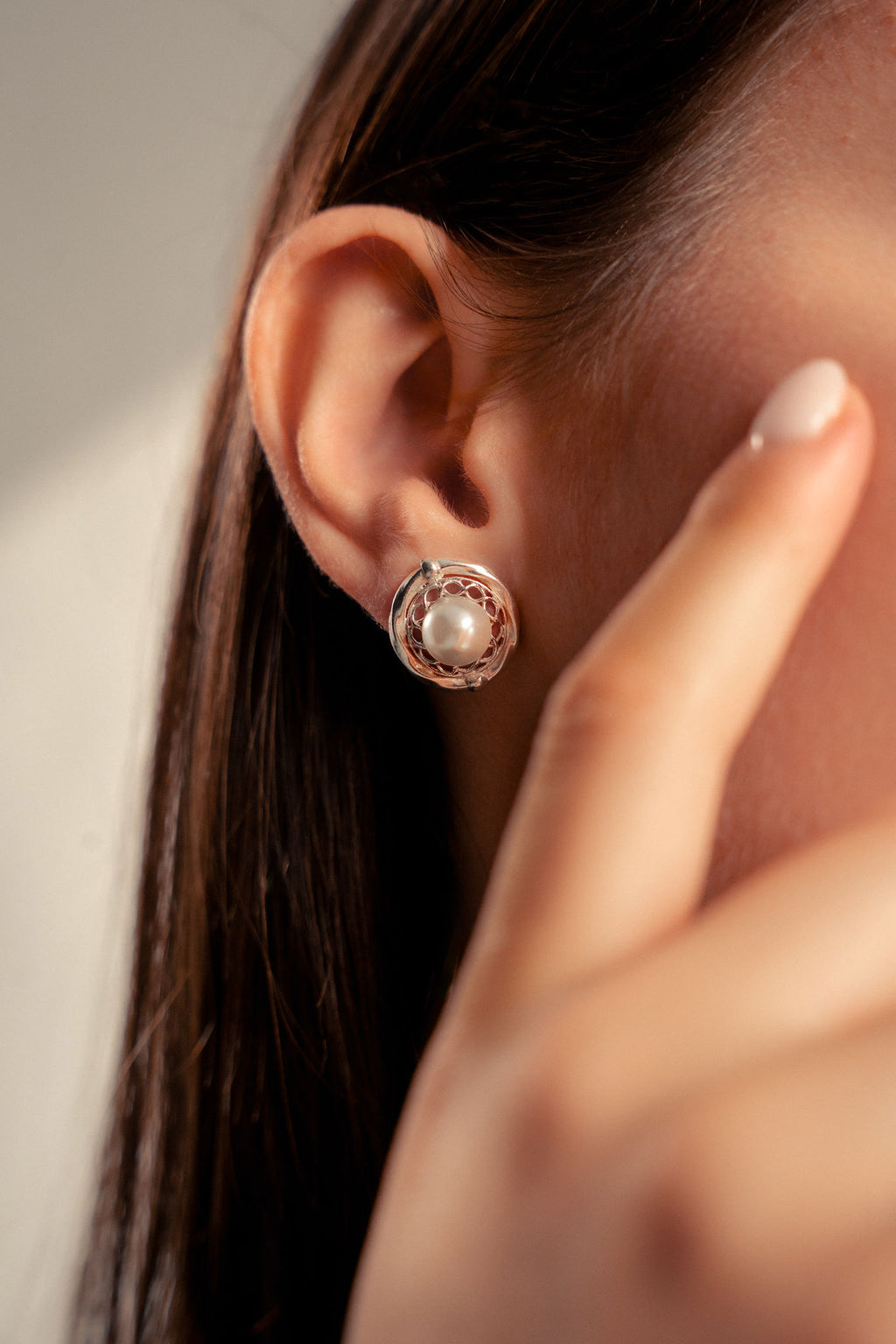 Swallow nest earrings, 925 silver, handmade, iGi jewelry