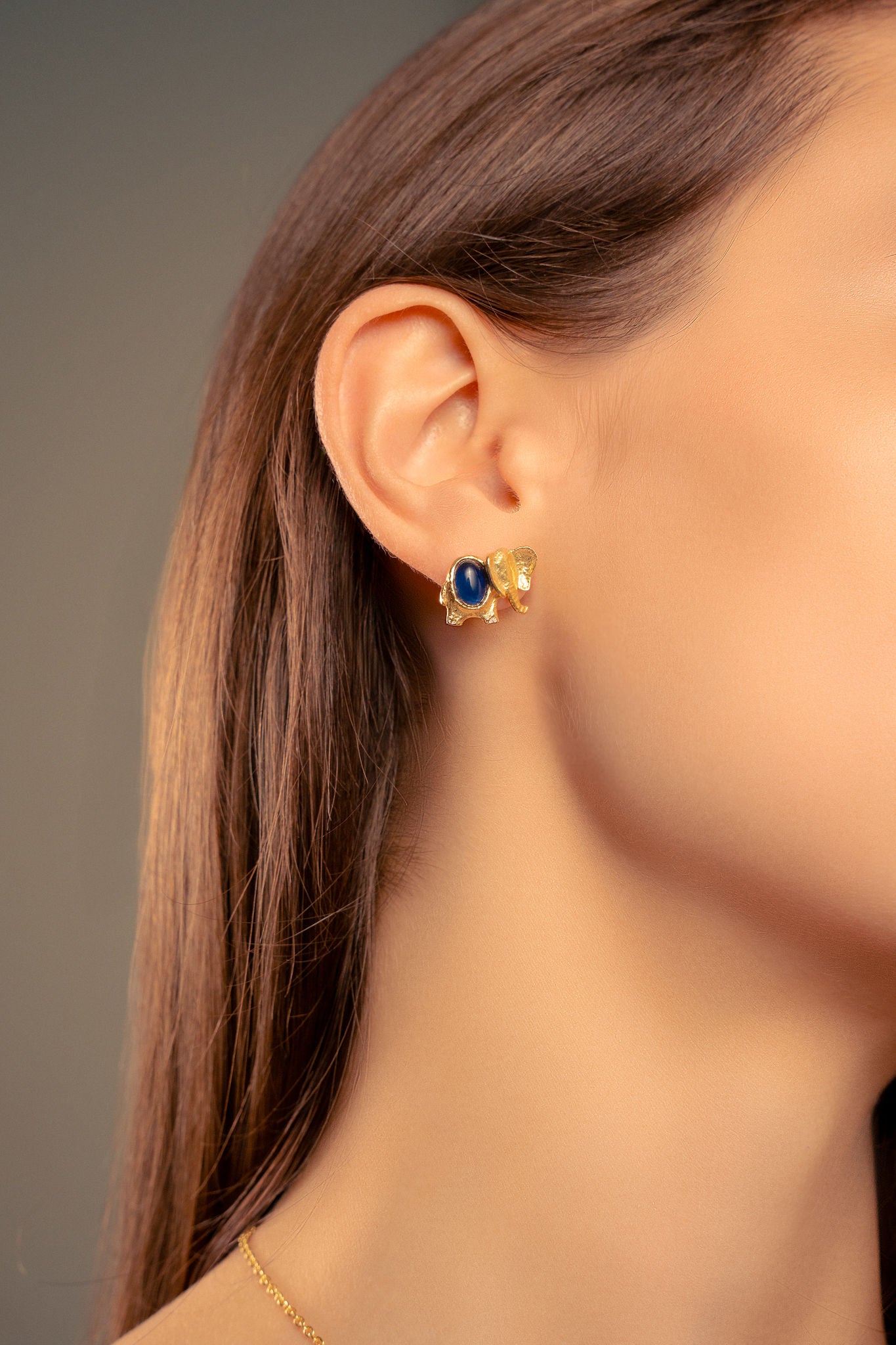 Lucky elephant earring, 925 silver, handmade, iGi jewelry