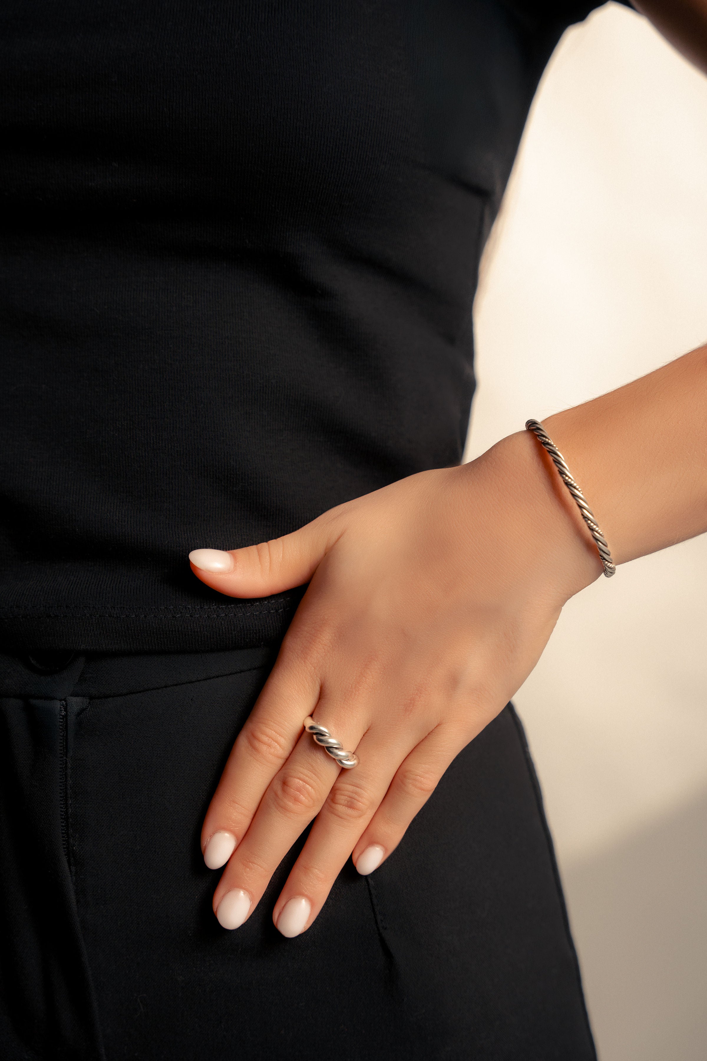 twisted harmony, bracelet, 925 silver, handmade, iGi jewelry