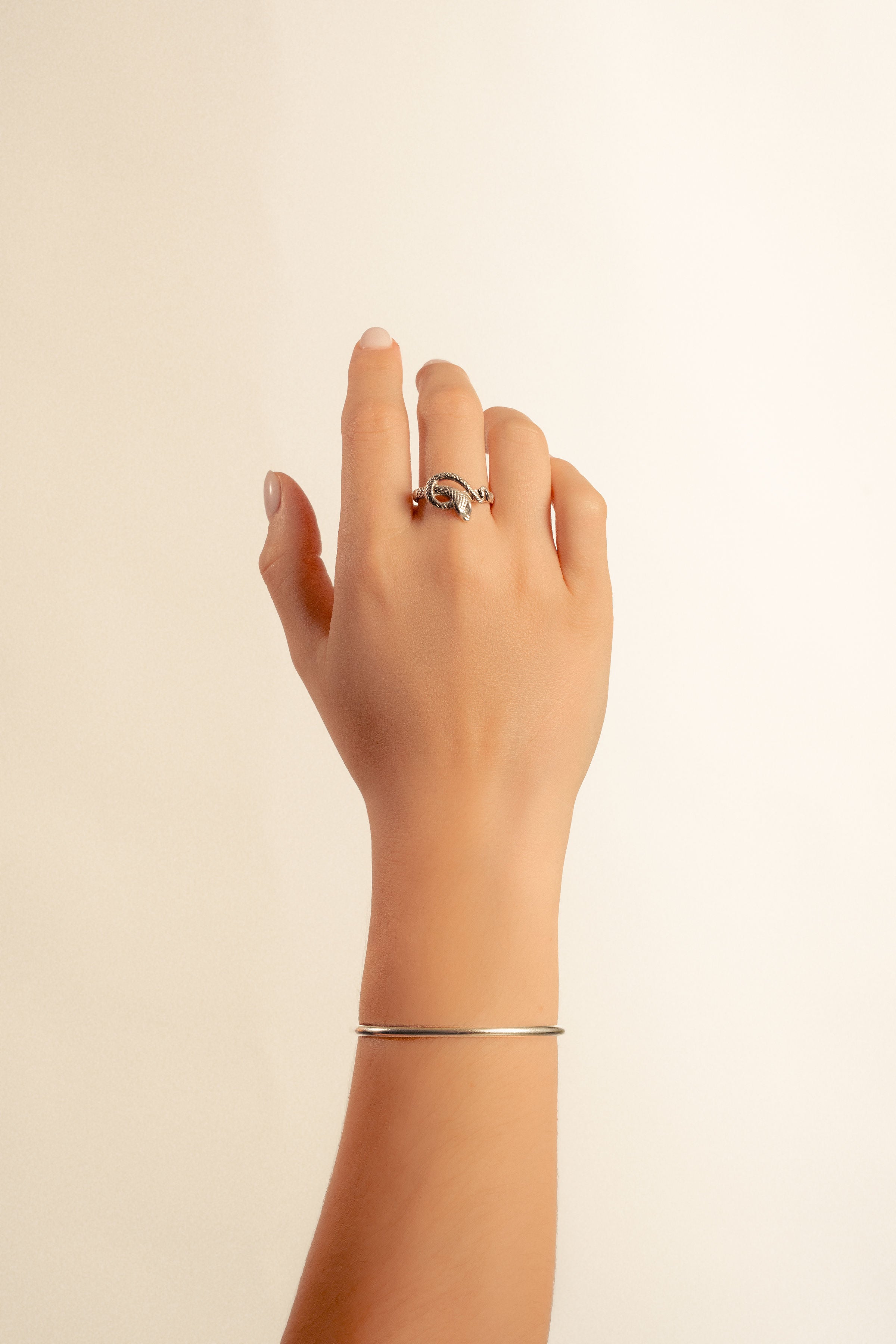 snake ring, 925 silver, handmade, iGi jewelry